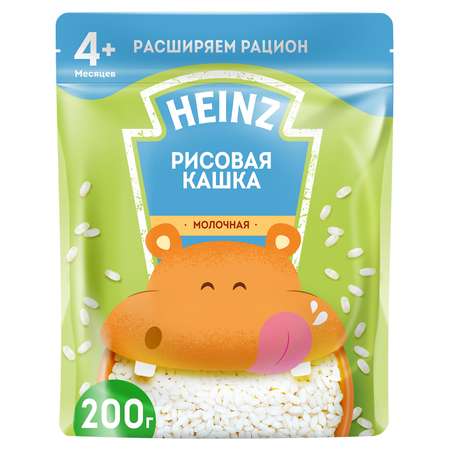 Каша молочная Heinz рисовая 200г с 4месяцев