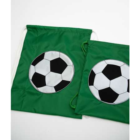Сумка-мешок для сменной обуви ОмЗЭТ 24х33 см Мяч зеленый