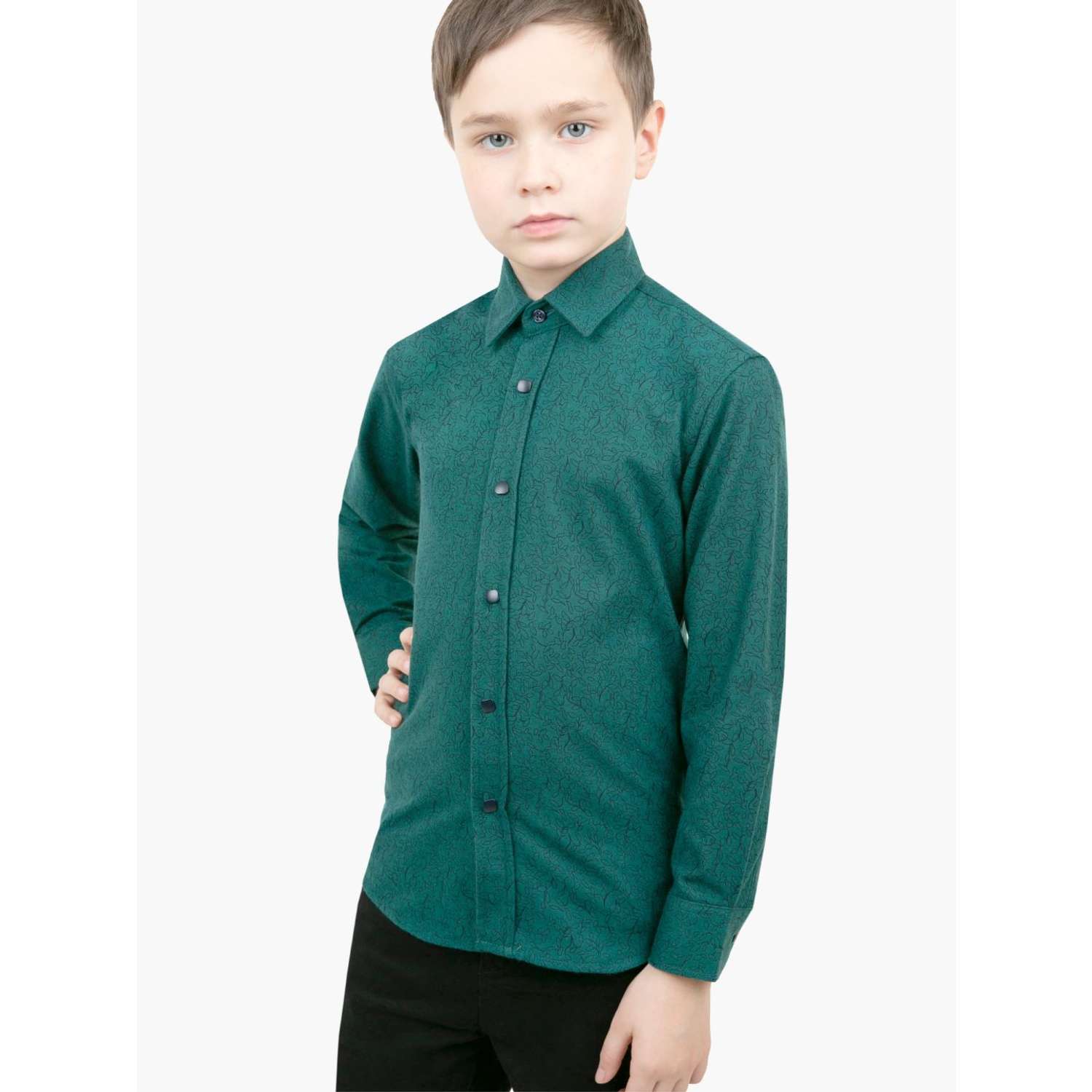 Зеленая рубашка детская