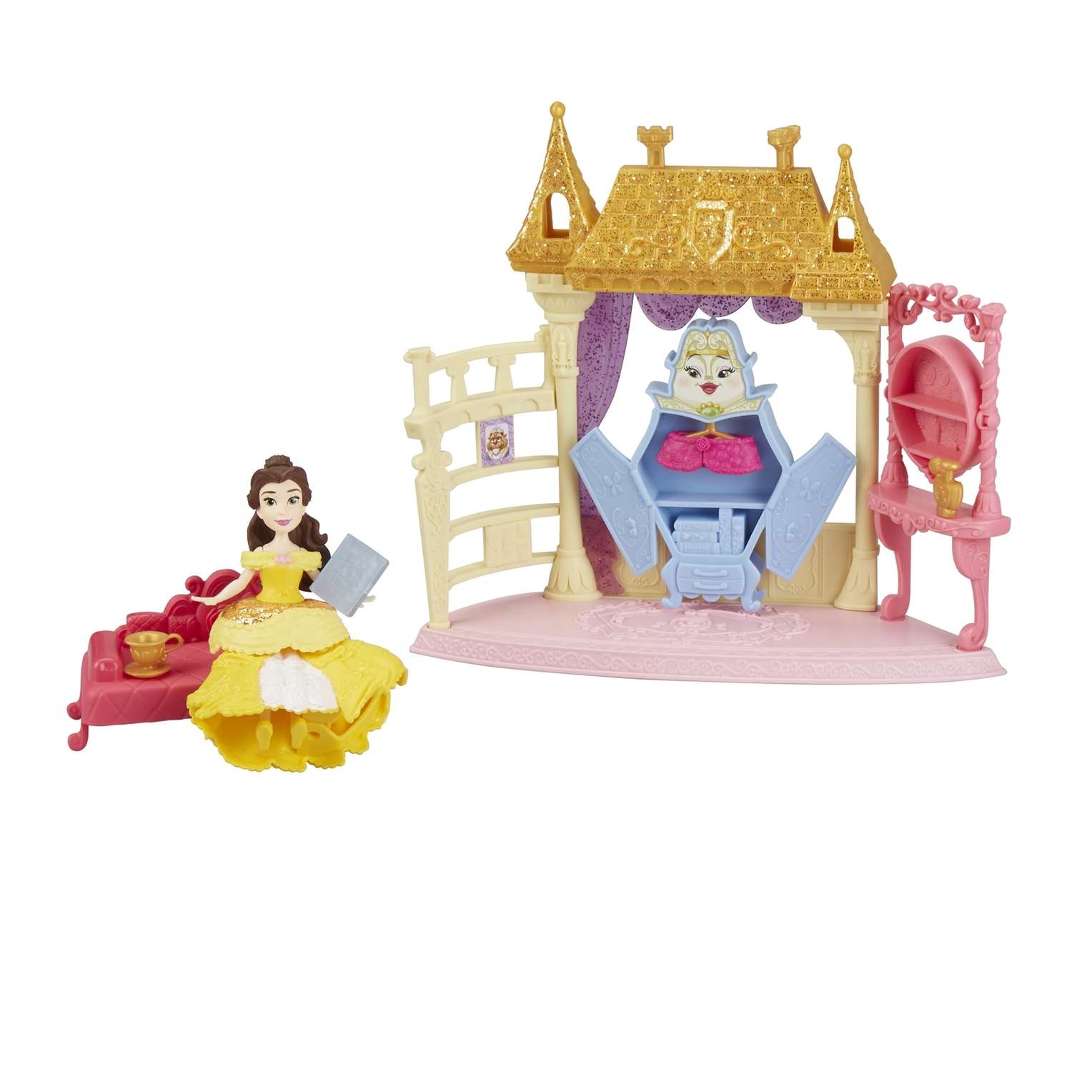 Набор игровой Disney Princess Hasbro Кукла из мультфильма Спальня Белль E3083EU4 E3052EU4 - фото 3