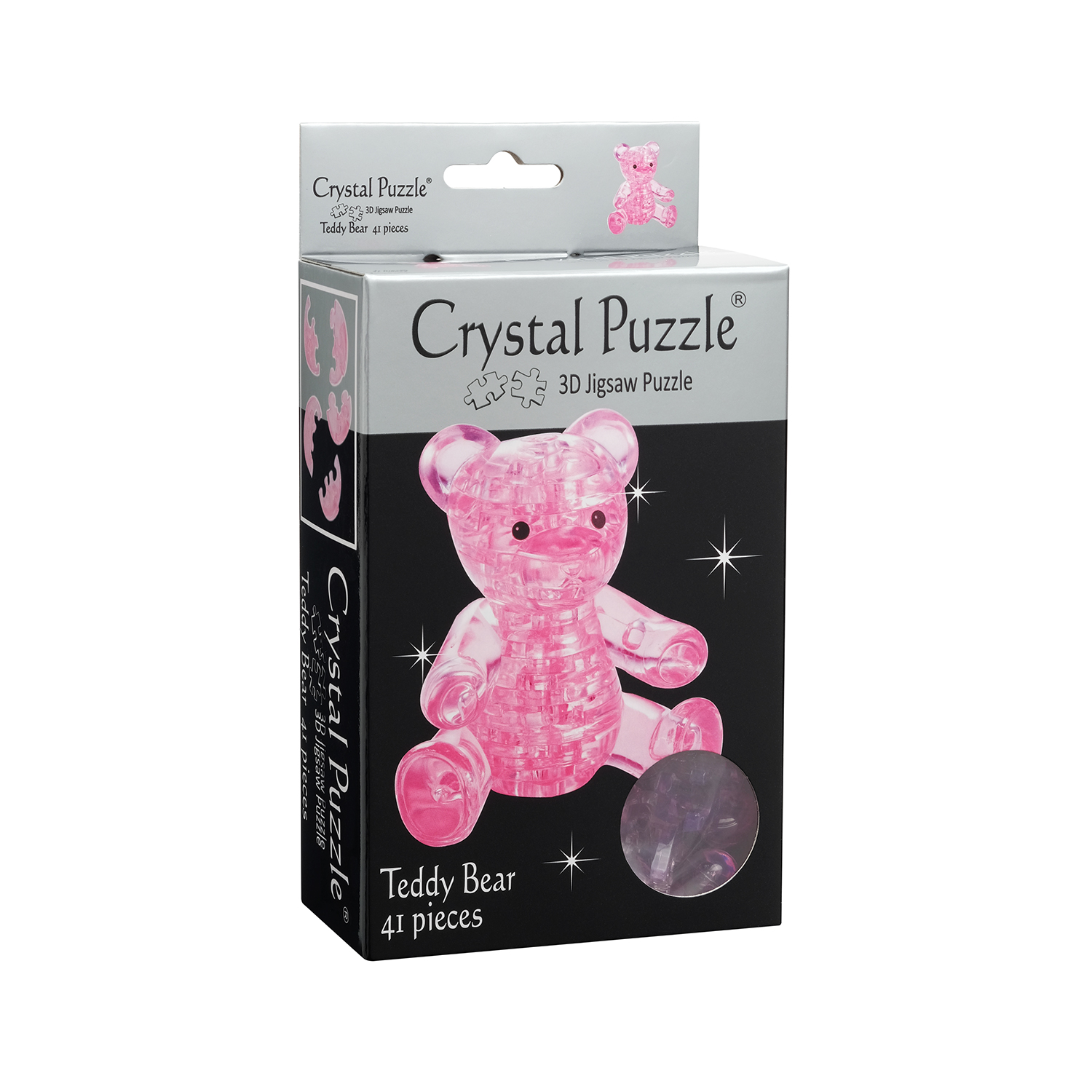 Пазл 3D Crystal Puzzle IQ игра для девочек кристальный Мишка розовый 41 деталь - фото 5