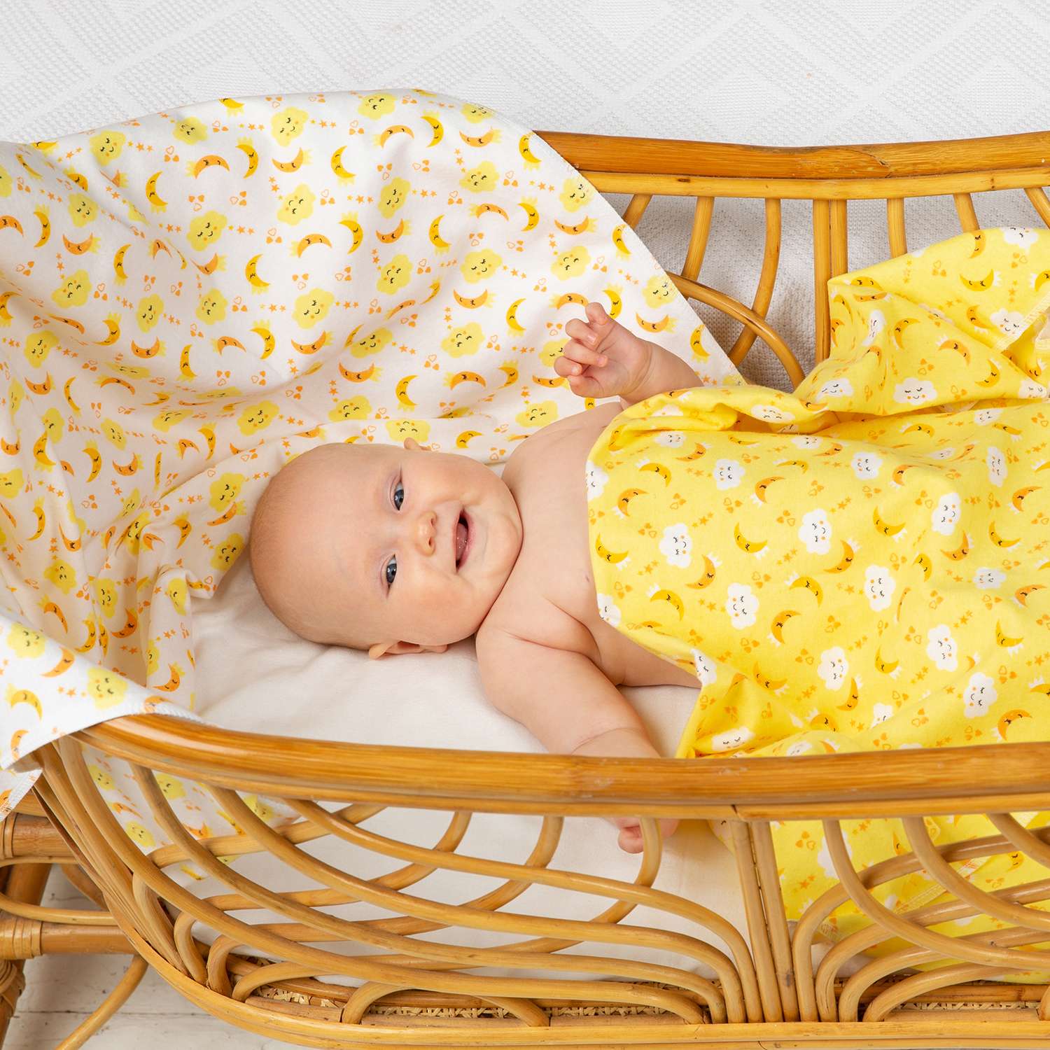 Пеленки фланелевые Чудо-чадо для новорожденных «ЗасыпайКа» 90х120см оранжевый 3 шт - фото 2