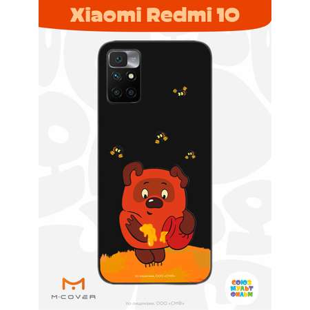 Силиконовый чехол Mcover для смартфона Xiaomi Redmi 10 Союзмультфильм Медвежонок и мед