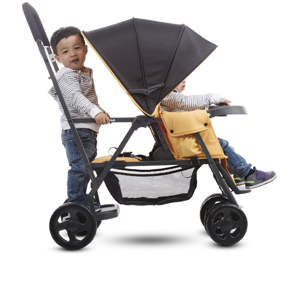 Прогулочная коляска JOOVY Caboose Graphite Желтая - фото 4