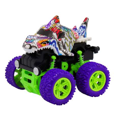 Машинка Funky Toys акула 4х4 фрикционная с фиолетовыми колесами FT9792-2-МП