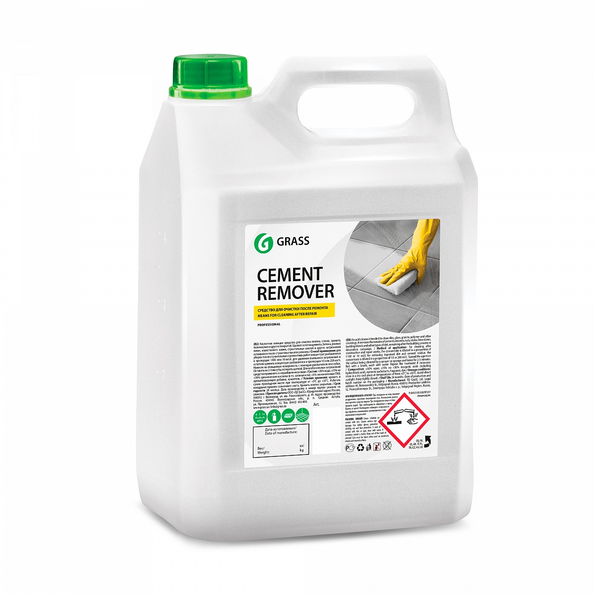 Очиститель после ремонта GraSS Cement Remover 5.8кг - фото 1