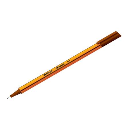 Ручка капиллярная BERLINGO Rapido коричневая 04мм трехгранная набор 12 шт