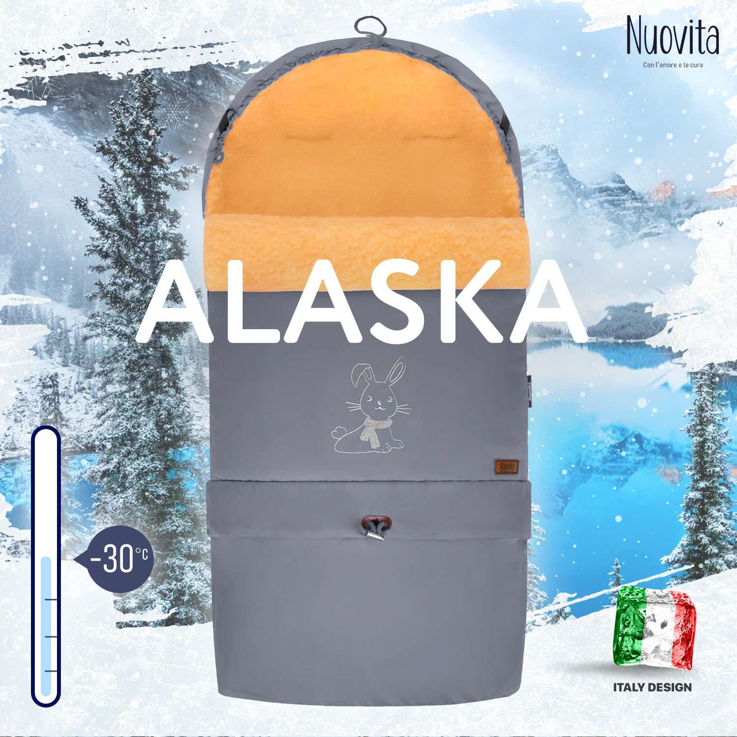 Конверт в коляску Nuovita Alaska Pesco Серый - фото 6