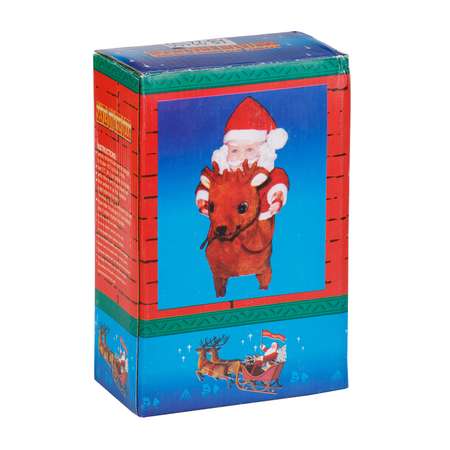 Фигура декоративная BABY STYLE Дед Мороз на олене 21 см