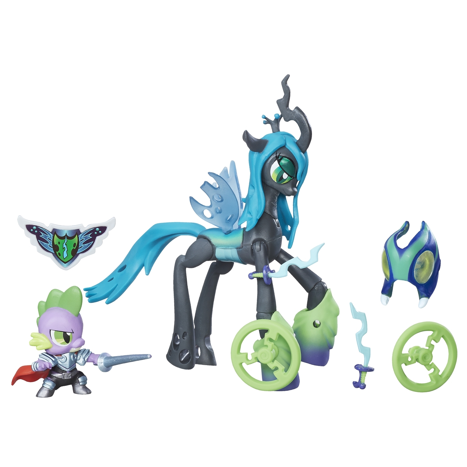 Набор My Little Pony Хранители гармонии Queen Chrysalis vs Spike the Dragon  B7298 купить по цене 389 ₽ в интернет-магазине Детский мир