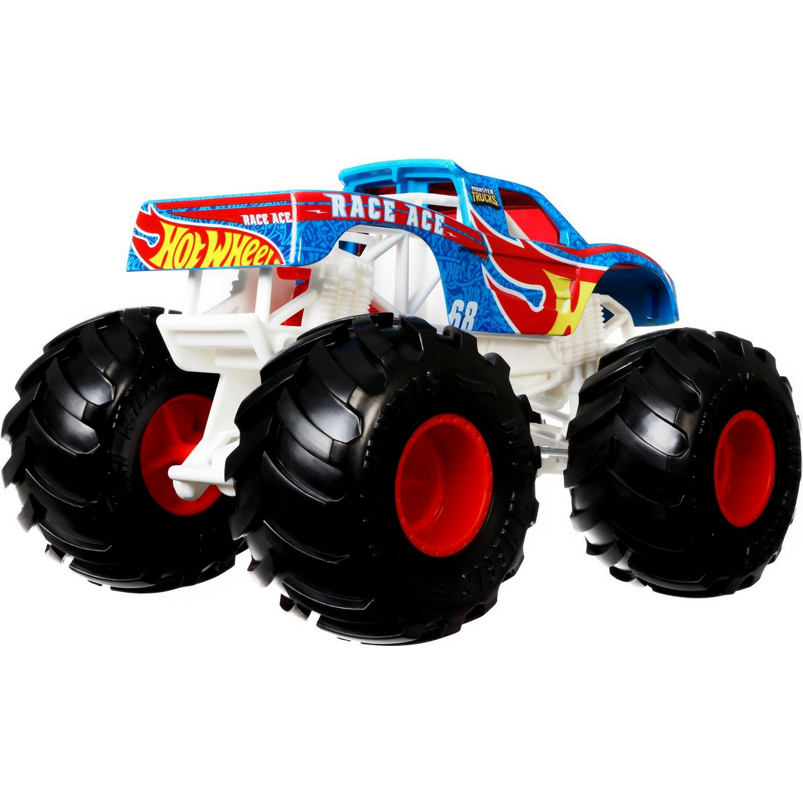 Машинка Hot Wheels Monster Trucks большой Рэйс Эйс GTJ37 FYJ83 - фото 4