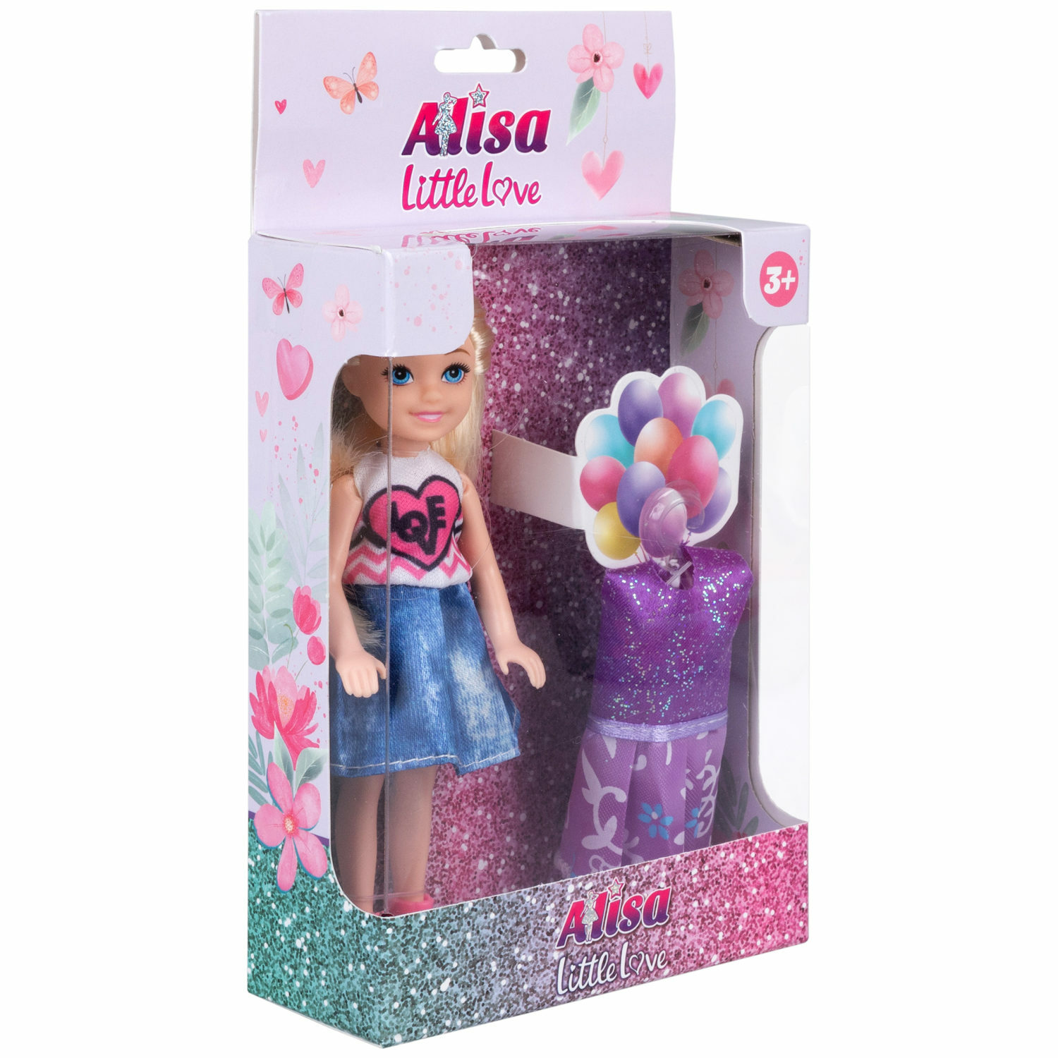 Кукла детская 1TOY Alisa Little Love блондинка с длинными волосами с одеждой маленькая мини Т24373 - фото 6