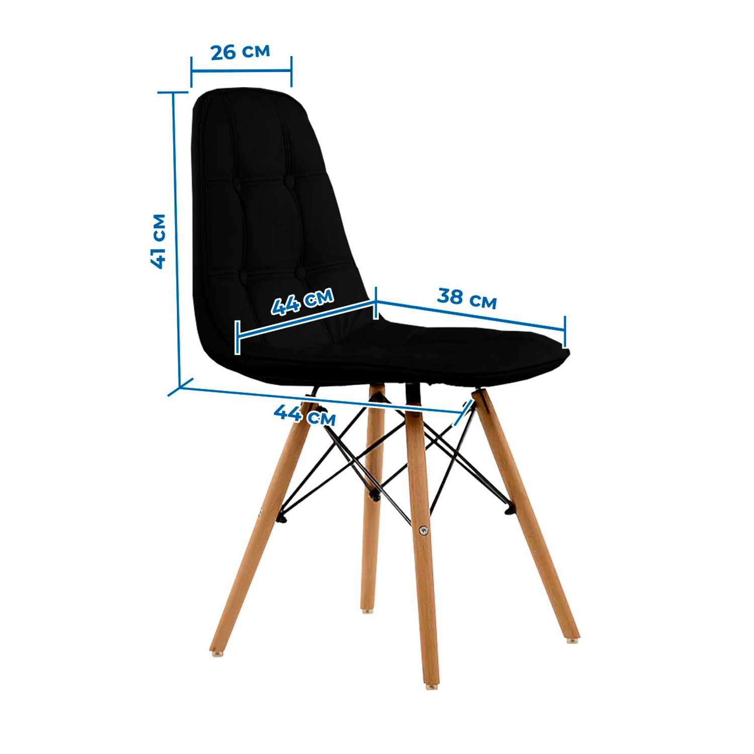 Набор стульев мягких 2шт SOKOLTEC HW9002-2BK - фото 2