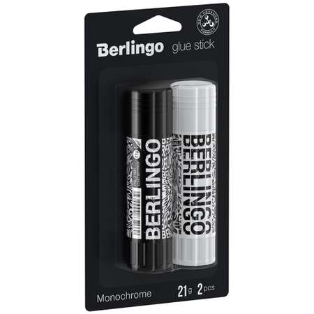 Клей-карандаш Berlingo Monochrome 21 г 2 шт блистер
