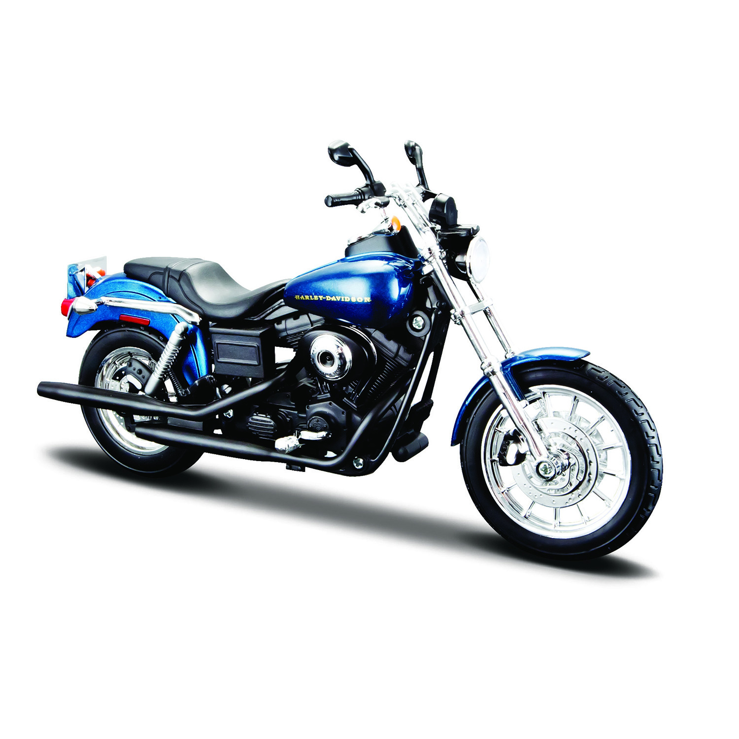 Мотоцикл MAISTO Dyna Super Glide Sport 1:12 голубой 32321 - фото 1