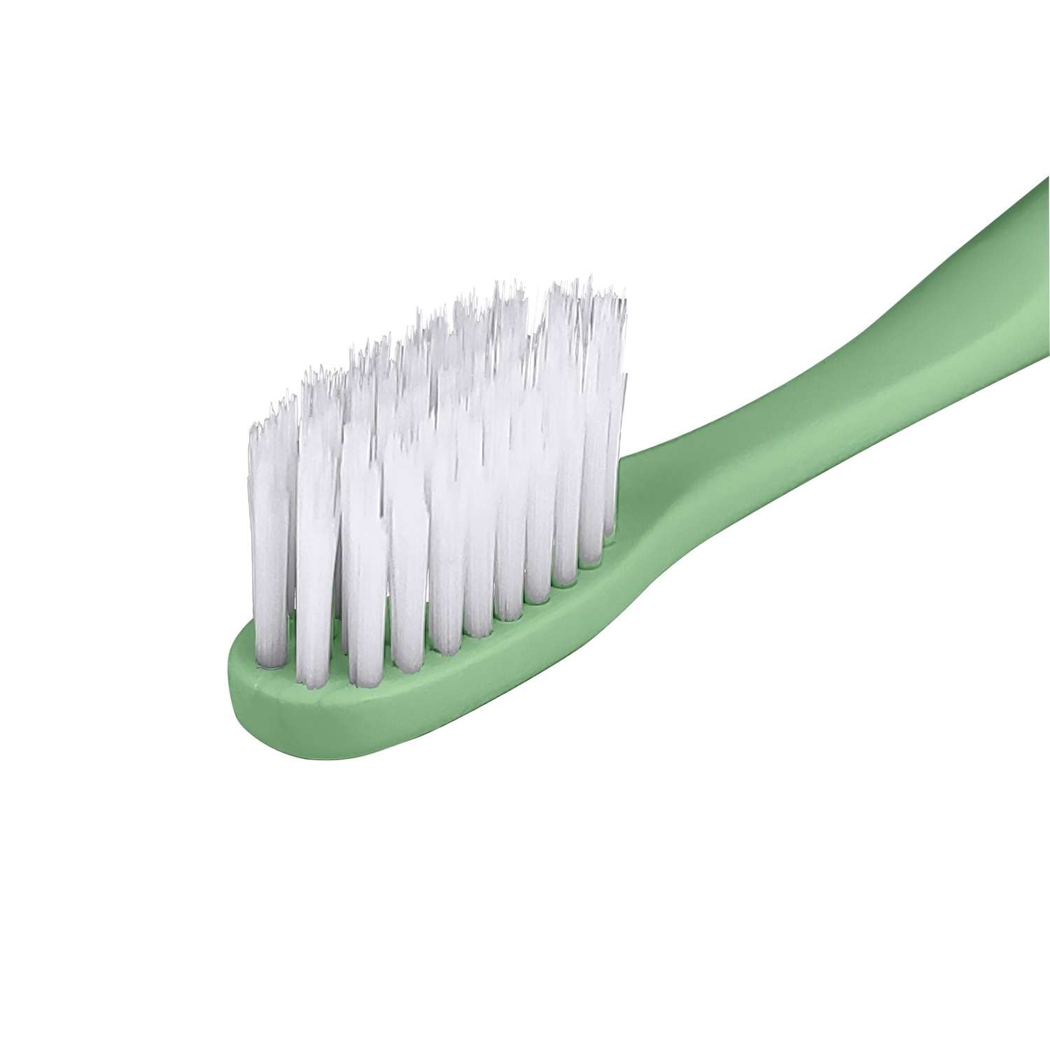 Зубная щетка DENTAL CARE c частицами серебра двойной средней жесткости и мягкой щетиной цвет зеленый селадон - фото 2