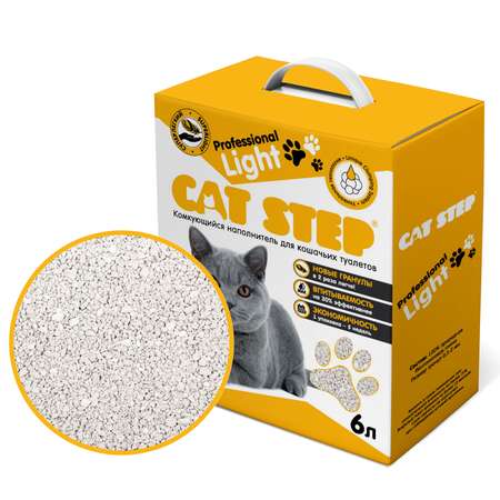 Наполнитель для кошек Cat Step Professional Light комкующийся 6 л