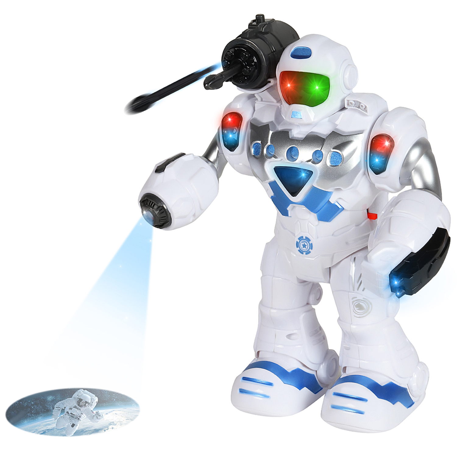 Робот Гриша интерактивный Smart Baby на батарейках с проектором и ракетами JB0404069 - фото 9