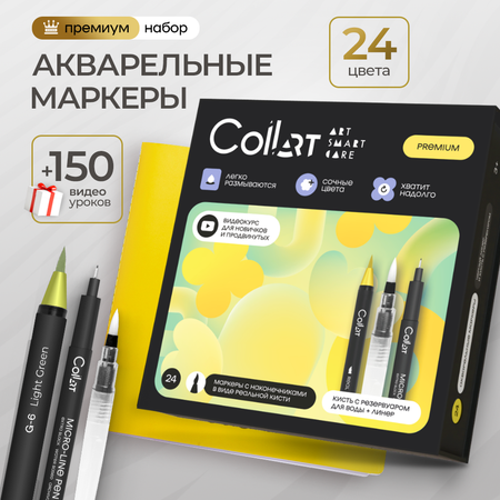 Набор маркеров акварельных CoLLart Для рисования для скетчинга для граффити