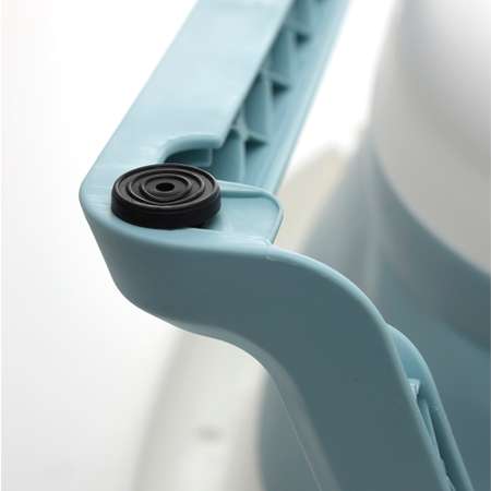Ванночка складная детская WiMI с матрасиком термопробкой и набором 4 резиновых уточек голубая
