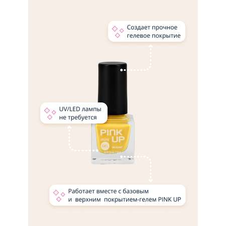 Лак для ногтей Pink Up mini gel с эффектом геля тон 28 5 мл