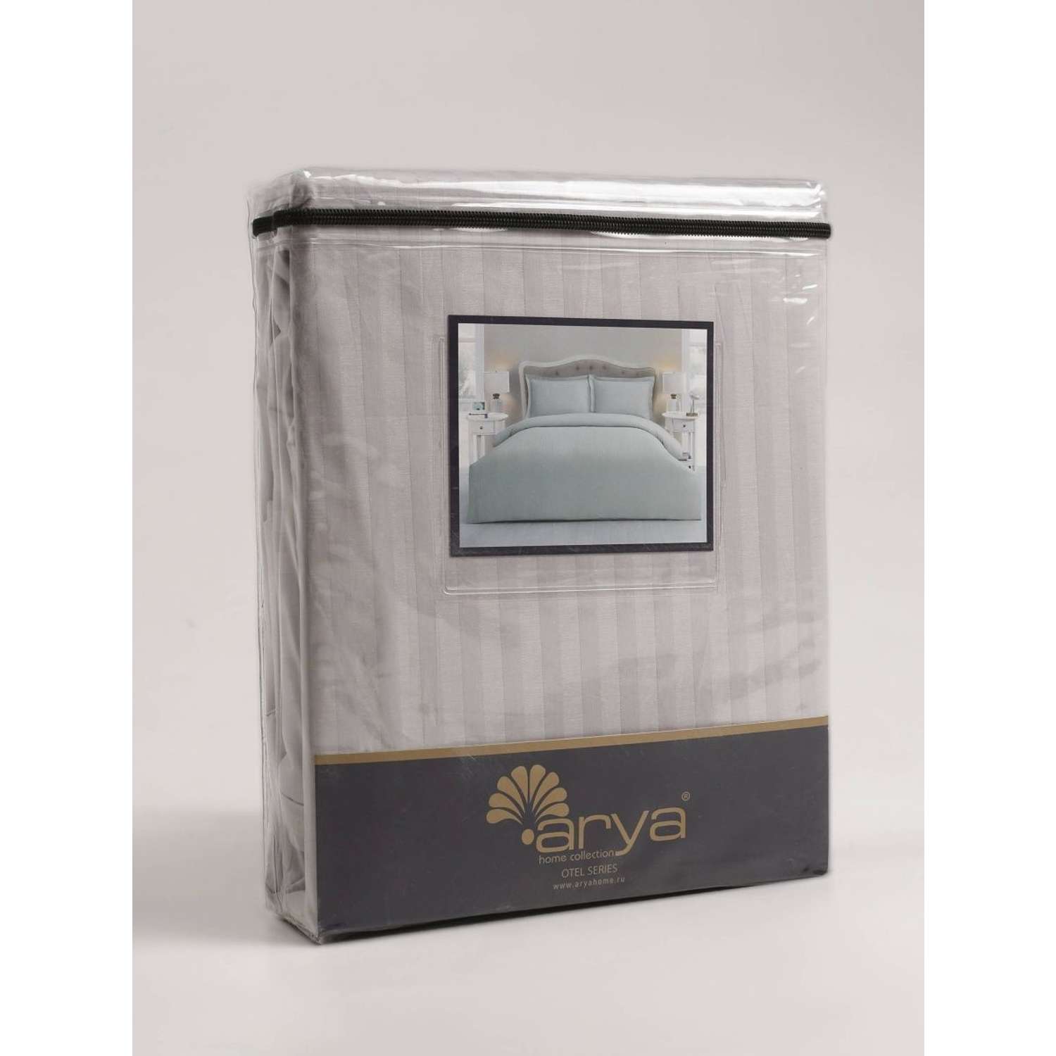Постельное белье Arya Home Collection 1.5 спальное Отель 160х220 комплект сатин Серый - фото 15