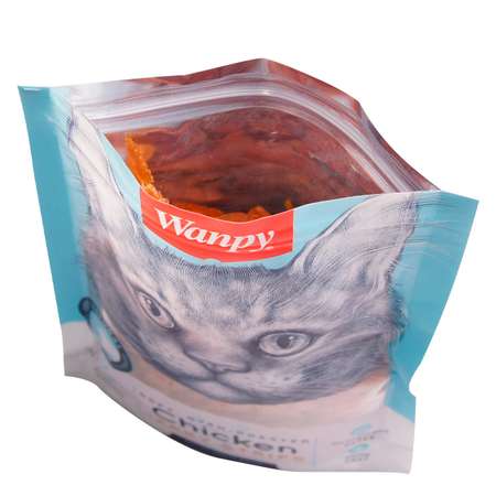 Лакомство для кошек Wanpy Cat 80 г соломка из курицы мягкая вяленая