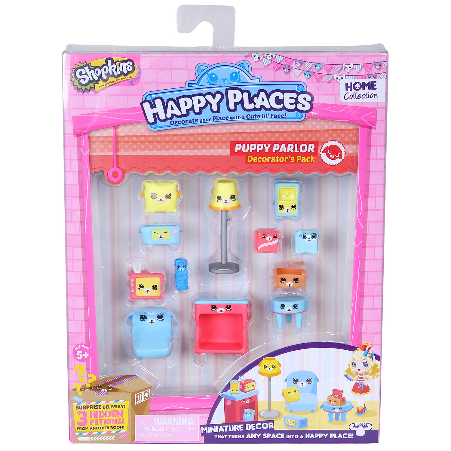 Набор для декора Happy Places Shopkins Гостиная с щеночками 56377 - фото 1