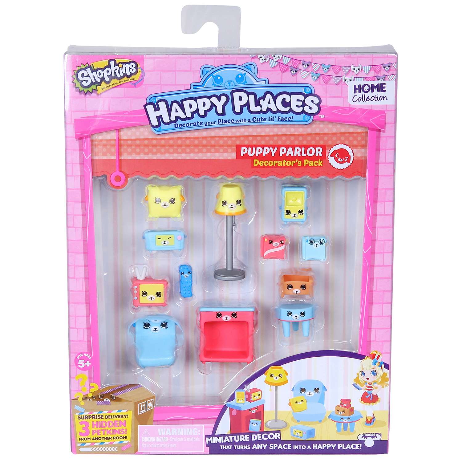 Набор для декора Happy Places Shopkins Гостиная с щеночками 56377 - фото 1