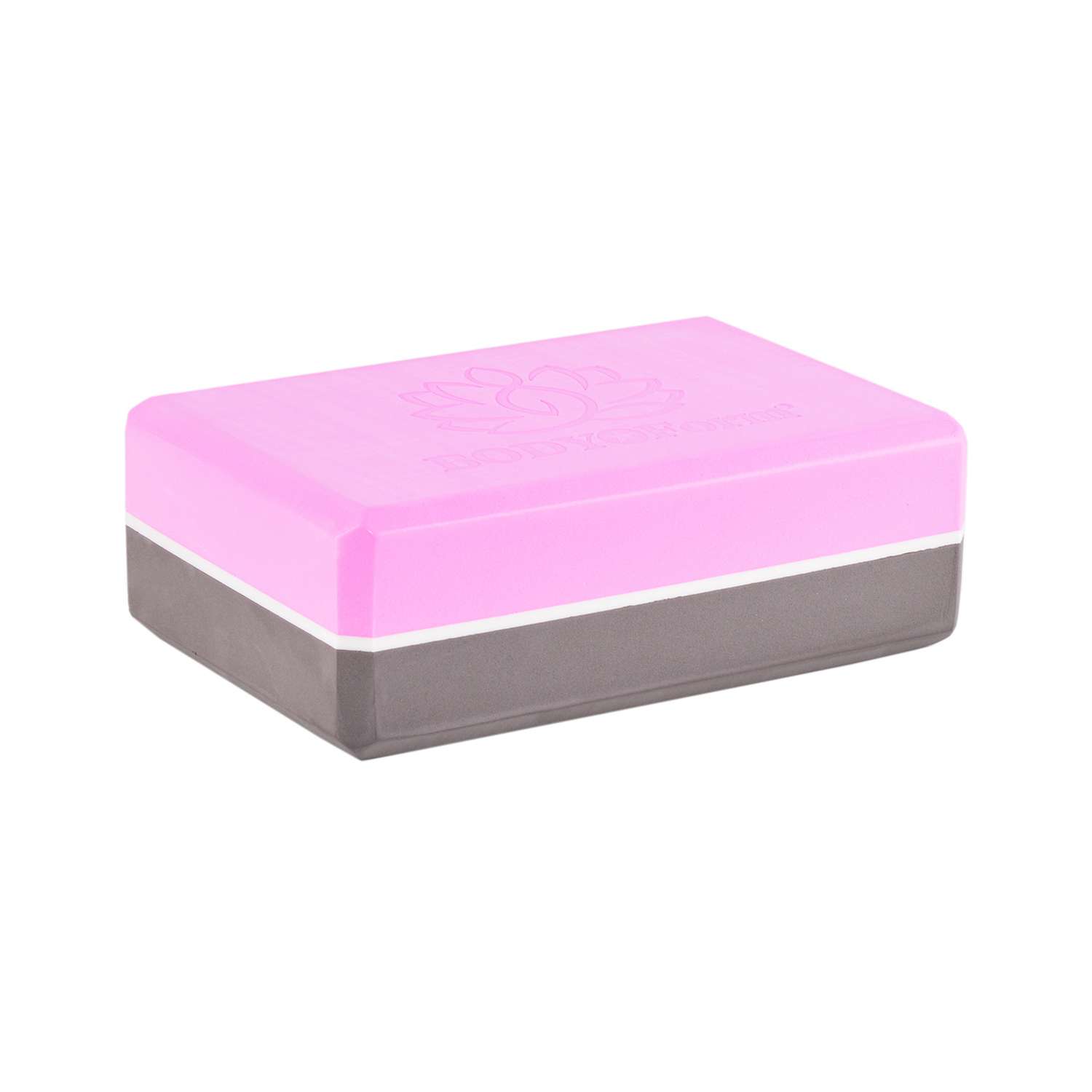Блок для йоги Body Form BF-YB04 розовый/серый - фото 1