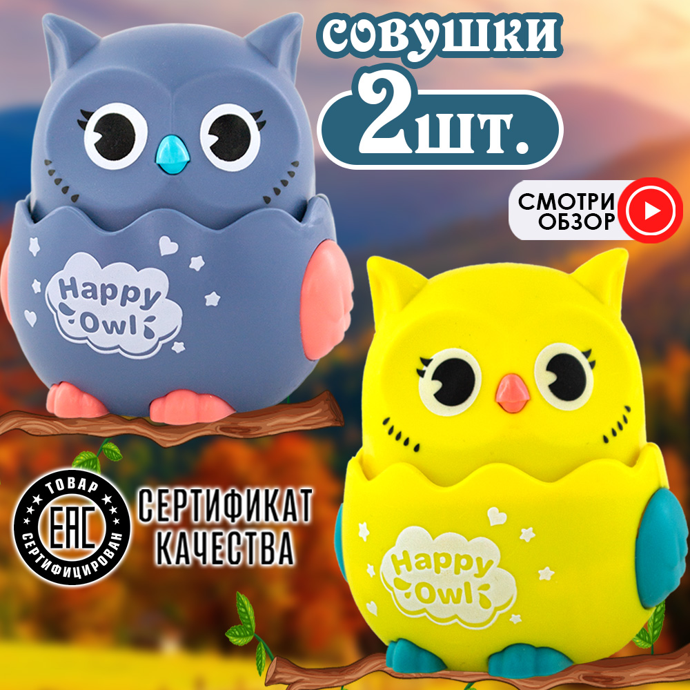 Инерционные Совушки 2 шт Chilink Совенок Нажми и поедет - фото 2