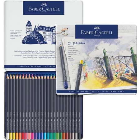 Карандаши цветные Faber Castell Goldfaber 24 цвета круглые