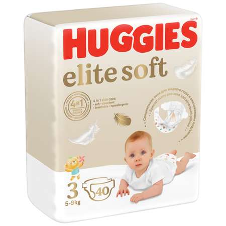 Подгузники Huggies Elite Soft 3 5-9кг 40шт