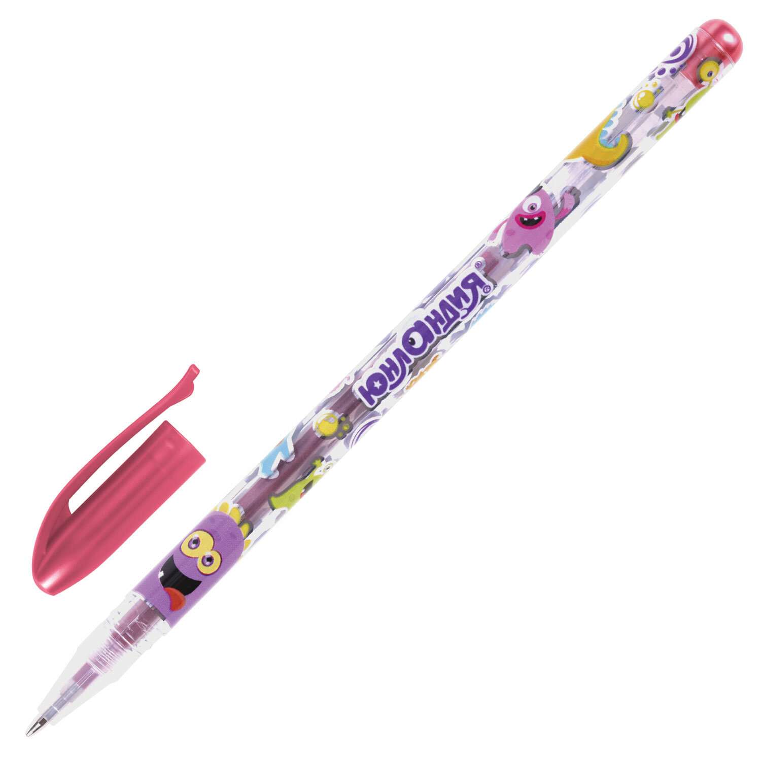 Ручки гелевые Юнландия цветные набор 6 штук для школы тонкие металлик - фото 7
