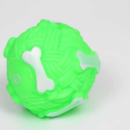 Игрушка для собак Пижон «Клубок с косточками» зелёная