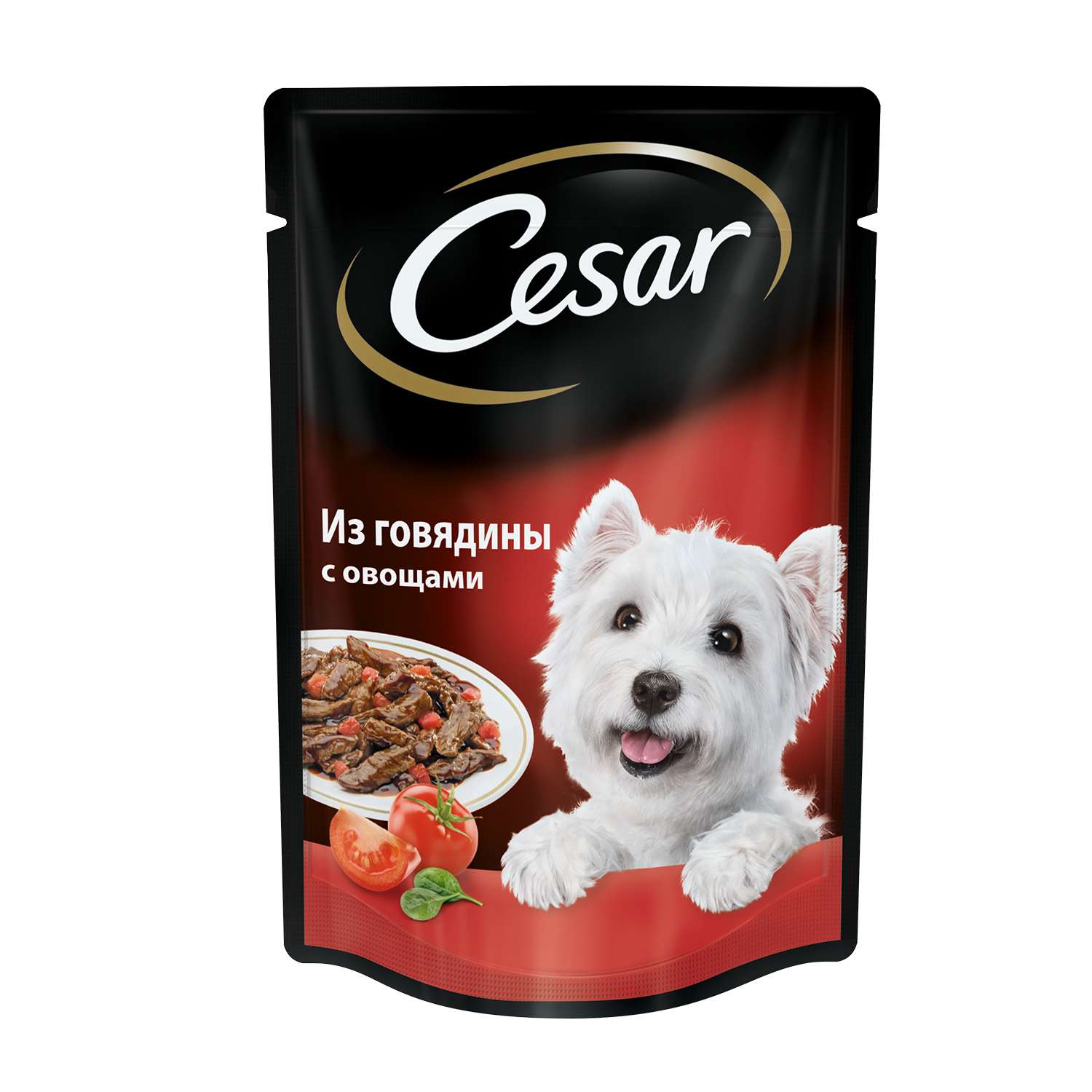 Корм для собак Cesar 100г из говядины с овощами пауч - фото 1