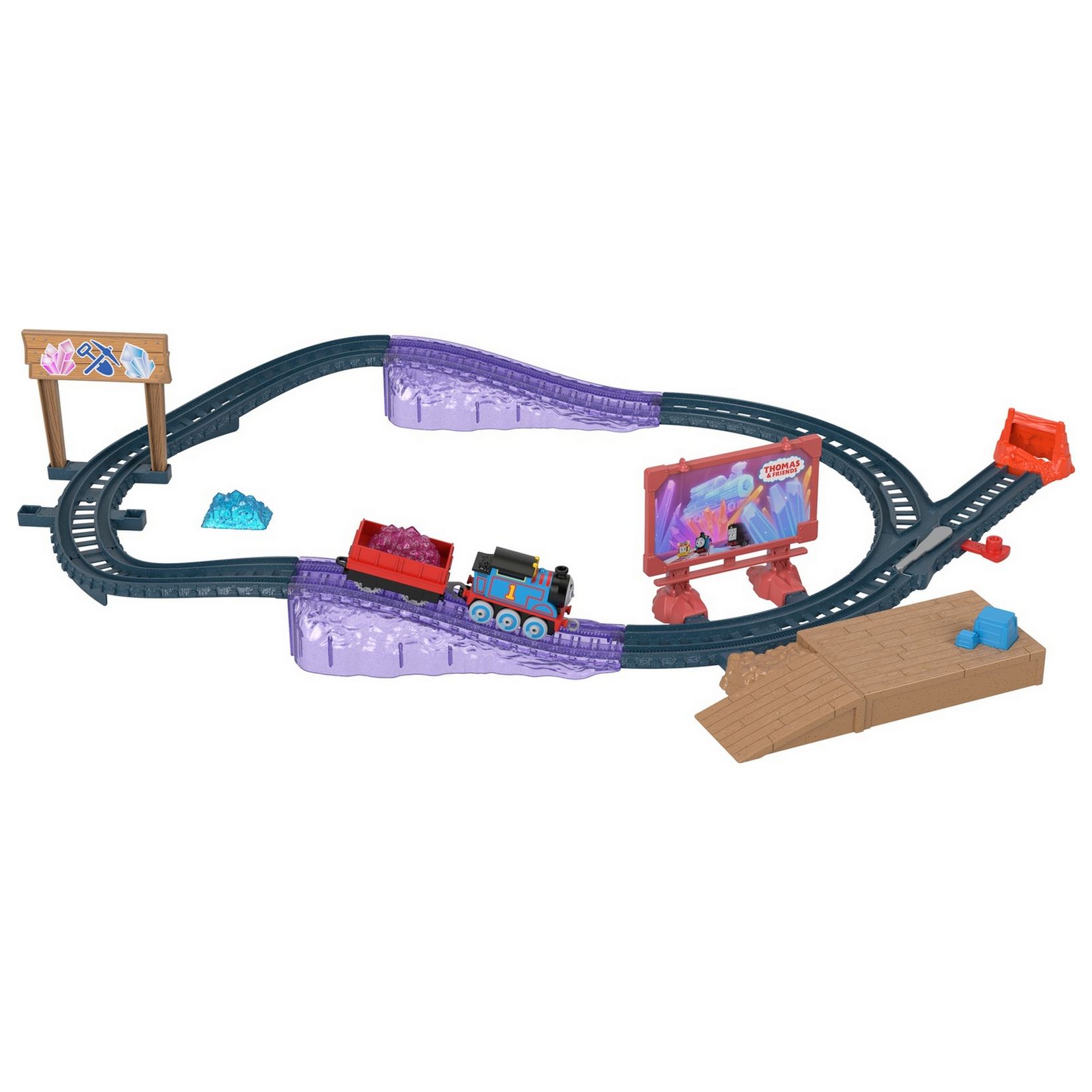 Набор игровой Thomas & Friends Трассы Железная дорога Томас и хрустальные  шахты HGY83 купить по цене 2081 ₽ в интернет-магазине Детский мир