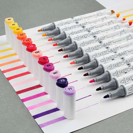 Набор скетч-маркеров Bruno Visconti Sketch Art Большой двусторонние 36 цветов в пластиковом пенале