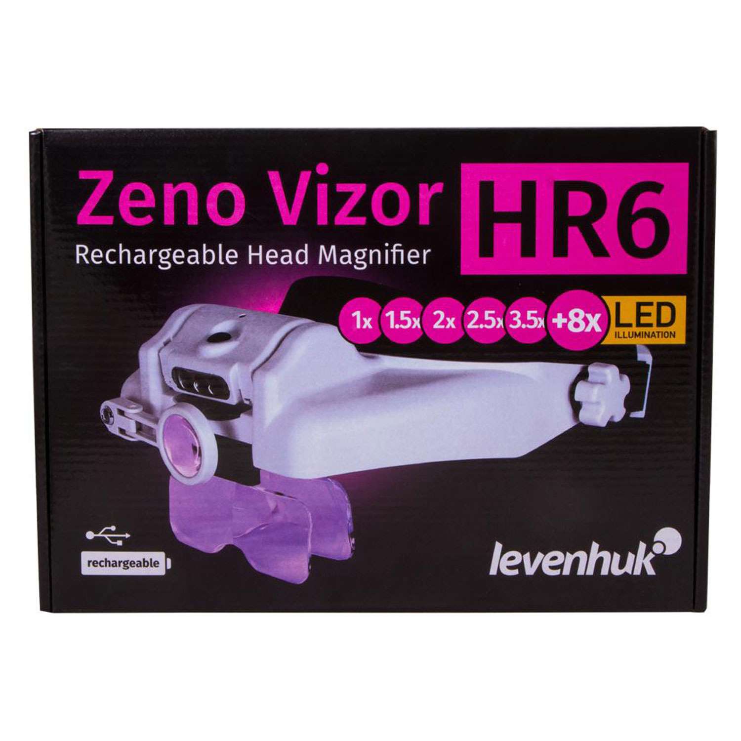 Лупа налобная Levenhuk Zeno Vizor HR6 с аккумулятором - фото 12