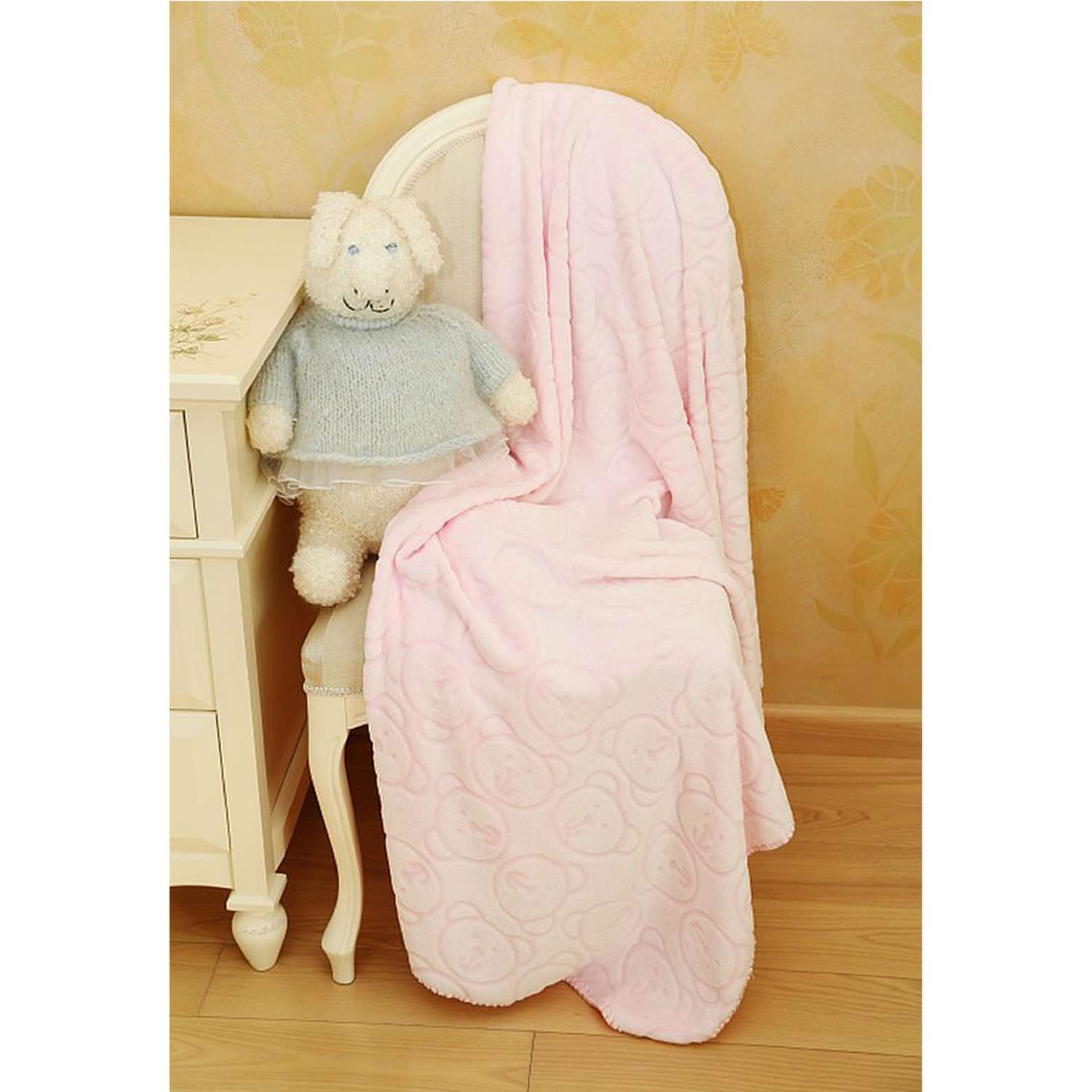 Плед-покрывало Baby Nice 100х118 MICKRO SUEDE розовое - фото 6