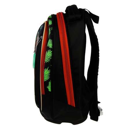 Рюкзак каркасный школьный Calligrata «Крутой дино» и мешок для обуви. 39 х 28 х 18 см. Зелёный