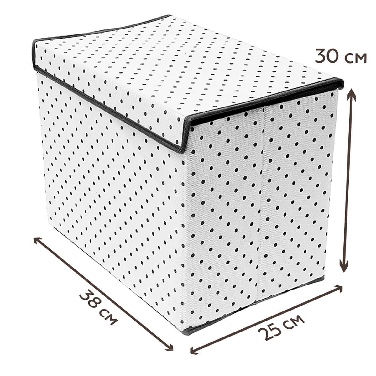 Коробка Homsu для хранения вещей с крышкой Eco White 38х25х30 см - фото 4