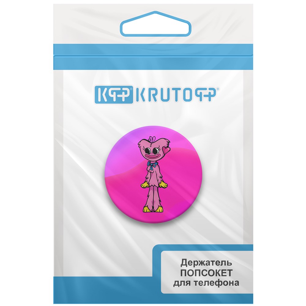 Пластмассовый держатель Krutoff хаги ваги киси миси рисунок для телефона - фото 7