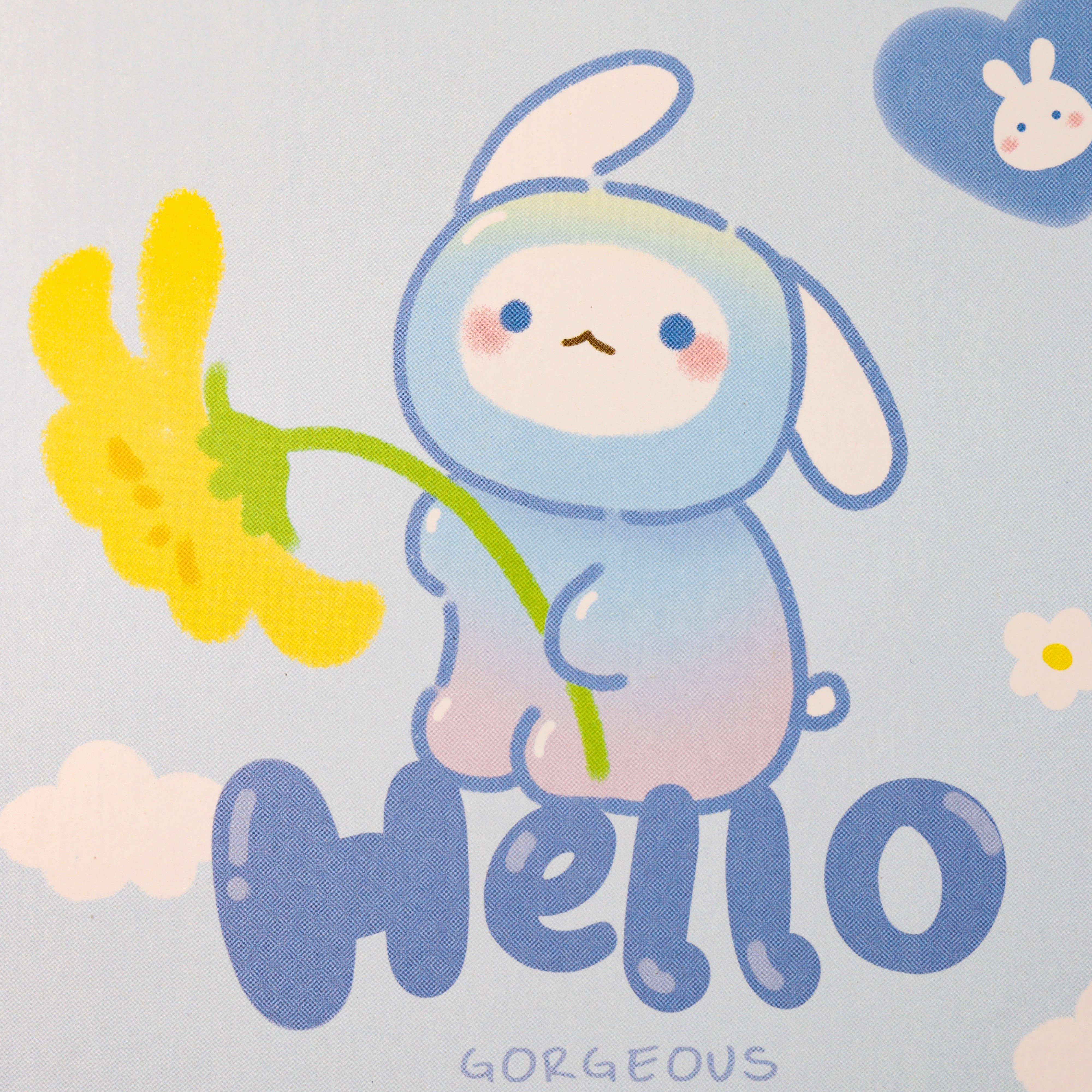 Зеркало настольное для макияжа iLikeGift Hello bunny blue - фото 7