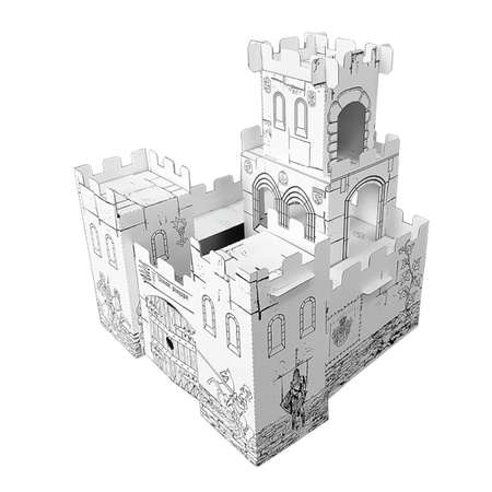 Домик-раскраска Балуем и Балуемся Рыцарский замок картонный
