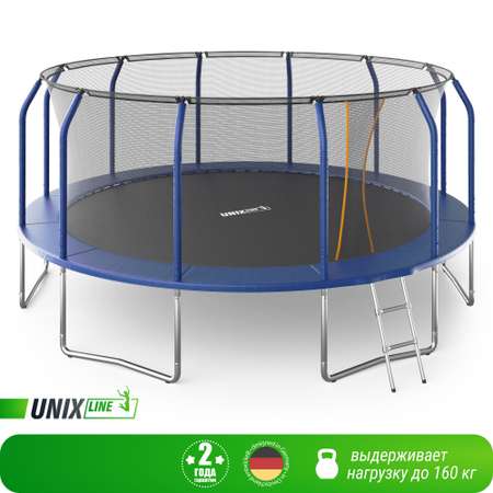 Батут каркасный supreme basic UNIX line 16 ft Blue диаметр 488 см до 160 кг диаметр прыжковой зоны 430 см