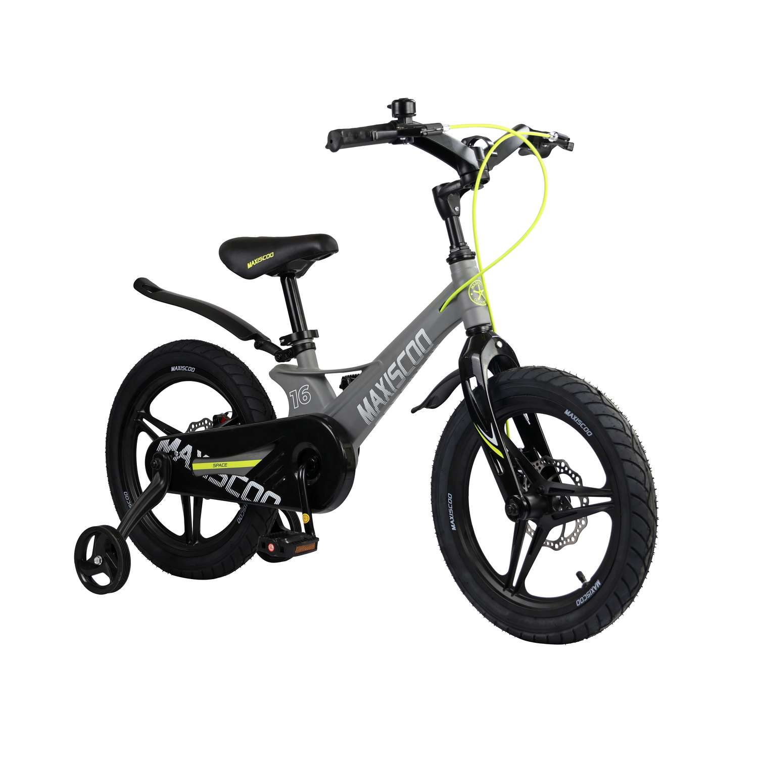 Детский двухколесный велосипед Maxiscoo Space делюкс 16 серый матовый - фото 2