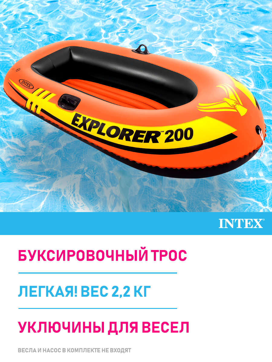 Лодочка надувная Intex Исследователь - фото 3