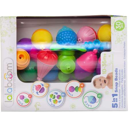 Развивающая игрушка LALABOOM для малыша 30 предметов