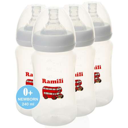 Четыре бутылочки Ramili противоколиковые 240MLX4